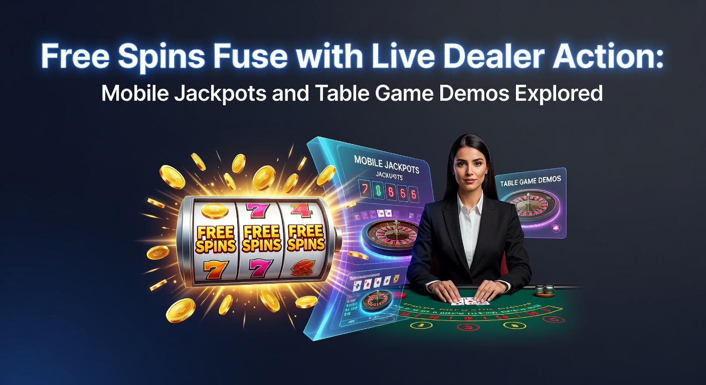 Live-Dealer-Tisch mit Free-Spins-Overlay auf einem Mobilgerät, das Jackpot-Symbole zeigt